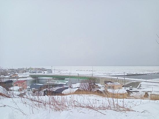流氷接岸 常呂神社近くで撮影 北海道北見市常呂町